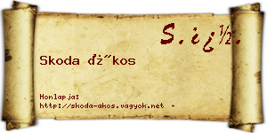 Skoda Ákos névjegykártya
