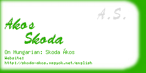 akos skoda business card